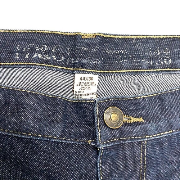 PD&C Relaxed Straight Men's size 44x30 Dark Blue Denim Jeans - Picture 3 of 3